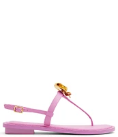 Ted Baker London Harper Rose Leather Thong Sandals