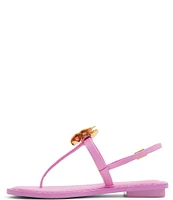 Ted Baker London Harper Rose Leather Thong Sandals