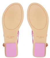 Ted Baker London Harper Rose Leather Thong Sandals