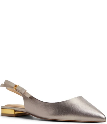 Ted Baker London Jane Leather Bow Slingback Flats