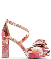 Ted Baker London Maddy Rose Satin Floral Dress Sandals