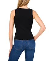Ted Baker London Ribbed Knit Scoop Neck Sleeveless Tank