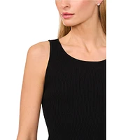 Ted Baker London Ribbed Knit Scoop Neck Sleeveless Tank