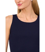 Ted Baker London Ribbed Knit Scoop Neck Sleeveless Tank
