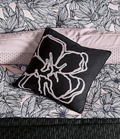 Ted Baker London Vietnam Collection Oversized Signature Magnolia Embroidered Cotton Square Pillow