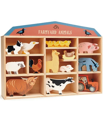 Tender Leaf Toys Farmyard Animals Collection Wooden Toy Set