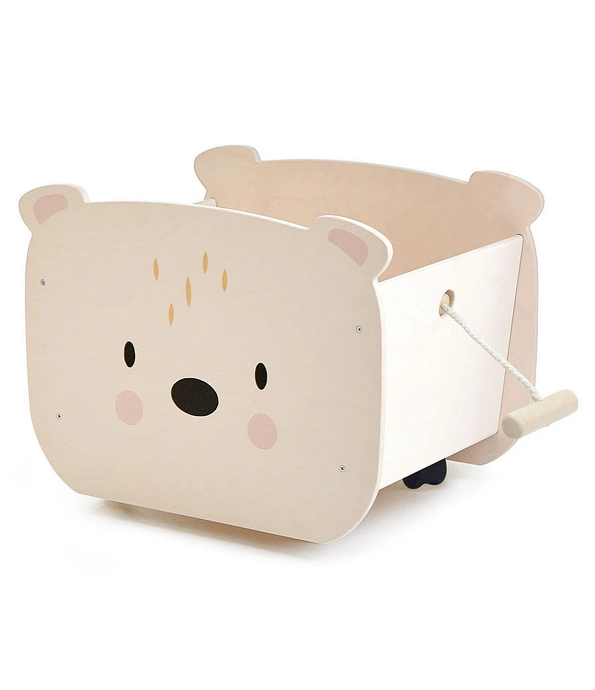 Tender Leaf Toys Pull Along Bear Cart