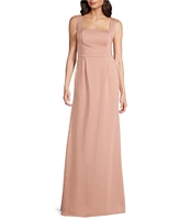 Terani Couture Crepe Straight Neck Long Sleeve Beaded 3D Petal Removeable Jacket Gown