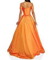 Terani Couture Off The Shoulder Peekaboo Cut Out Ballgown