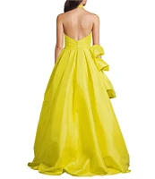 Terani Couture Taffeta Sweetheart Halter Neck Sleeveless Side Ruffle A-Line Ball Gown