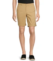 The Cloud Collection 9#double; Flat Front Washed Chino Shorts