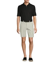 The Cloud Collection 9#double; Flat Front Washed Chino Shorts
