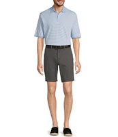The Cloud Collection 9#double; Flat Front Washed Chino Shorts