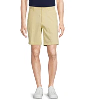 The Cloud Collection 9#double; Flat Front Washed Chino Shorts