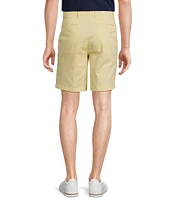 The Cloud Collection 9#double; Flat Front Washed Chino Shorts