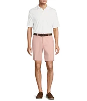 The Cloud Collection 9#double; Flat Front Washed Chino Shorts