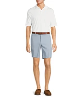 The Cloud Collection 9#double; Flat Front Washed Chino Shorts