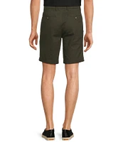 The Cloud Collection 9#double; Flat Front Washed Chino Shorts