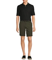 The Cloud Collection 9#double; Flat Front Washed Chino Shorts