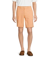 The Cloud Collection 9#double; Flat Front Washed Chino Shorts