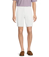 The Cloud Collection 9#double; Flat Front Washed Chino Shorts