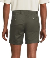 The Cloud Short 5#double; Straight Fit Flat Front Stretch Washed Chino Shorts