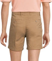 The Cloud Short 5#double; Straight Fit Flat Front Stretch Washed Chino Shorts