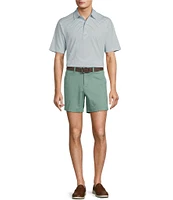 The Cloud Short 5#double; Straight Fit Flat Front Stretch Washed Chino Shorts