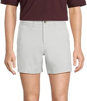 The Cloud Short 5#double; Straight Fit Flat Front Stretch Washed Chino Shorts
