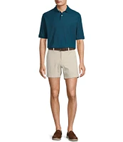The Cloud Short 5#double; Straight Fit Flat Front Stretch Washed Chino Shorts