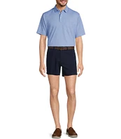 The Cloud Short 5#double; Straight Fit Flat Front Stretch Washed Chino Shorts