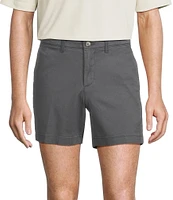 The Cloud Short 5#double; Straight Fit Flat Front Stretch Washed Chino Shorts