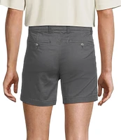 The Cloud Short 5#double; Straight Fit Flat Front Stretch Washed Chino Shorts