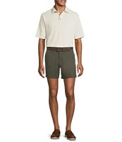 Roundtree & Yorke The Cloud Short 5#double; Straight Fit Flat Front Stretch Washed Chino Shorts