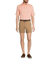 Roundtree & Yorke The Cloud Short 5#double; Straight Fit Flat Front Stretch Washed Chino Shorts