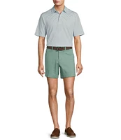 Roundtree & Yorke The Cloud Short 5#double; Straight Fit Flat Front Stretch Washed Chino Shorts