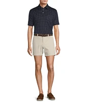 Roundtree & Yorke The Cloud Short 5#double; Straight Fit Flat Front Stretch Washed Chino Shorts