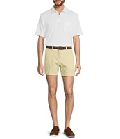 Roundtree & Yorke The Cloud Short 5#double; Straight Fit Flat Front Stretch Washed Chino Shorts