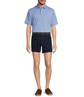 Roundtree & Yorke The Cloud Short 5#double; Straight Fit Flat Front Stretch Washed Chino Shorts