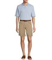 Roundtree & Yorke The Cloud Short Classic Fit 9#double; Pleated Washed Chino Shorts