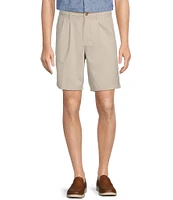 Roundtree & Yorke The Cloud Short Classic Fit 9#double; Pleated Washed Chino Shorts