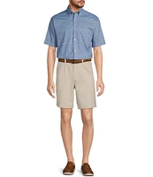 Roundtree & Yorke The Cloud Short Classic Fit 9#double; Pleated Washed Chino Shorts