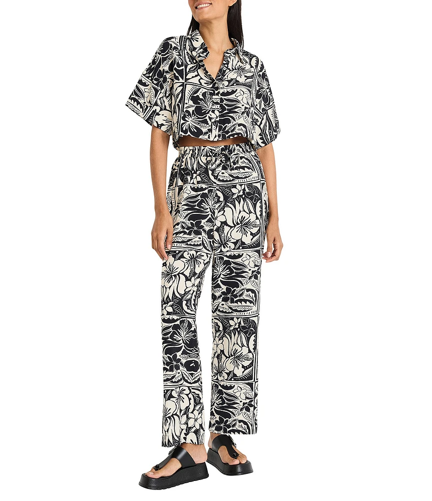 The Good Journey Short Sleeve Printed Shirt and Pant Set