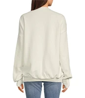 The Laundry Room Apres Coca-Cola Lips Graphic Relaxed Crewneck Sweatshirt