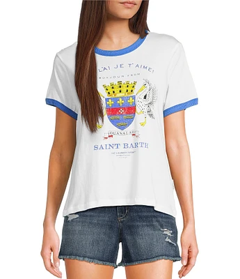 The Laundry Room Short Sleeve Saint Tropez Raglan Baby T-Shirt