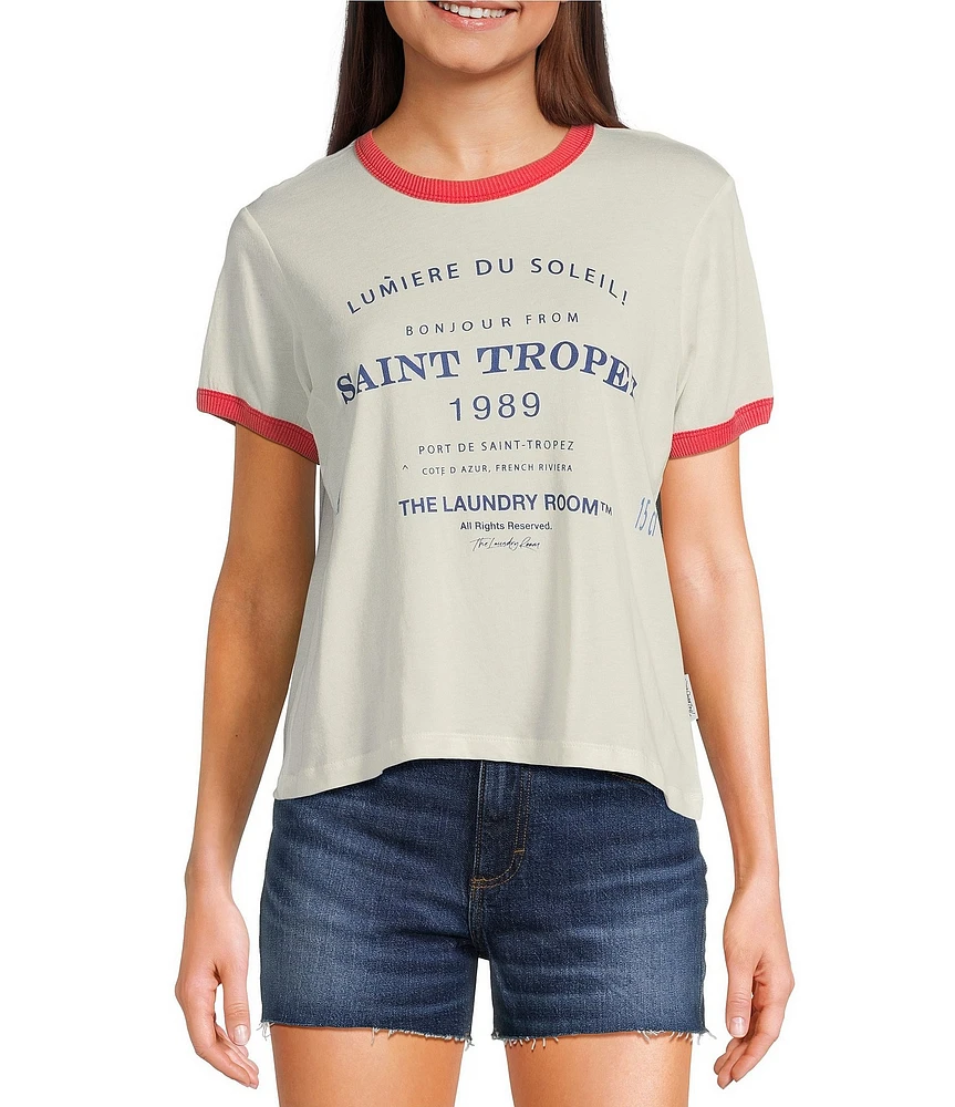 The Laundry Room Short Sleeve Saint Tropez Raglan Baby Tee