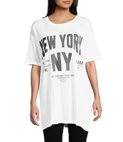 The Laundry Room Short Sleeve Welcome to New York Oversized T-Shirt