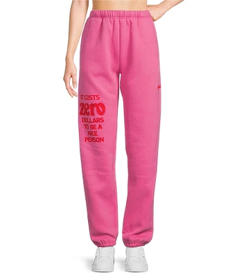 The Mayfair Group It Cost ZERO Dollars to be a Nice Person Coordinating Fleece Joggers