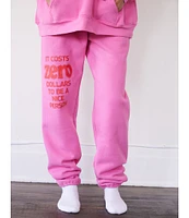 The Mayfair Group It Cost ZERO Dollars to be a Nice Person Coordinating Fleece Joggers