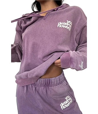 The Mayfair Group You Deserve Flowers Coordinating Graphic Fleece Hoodie